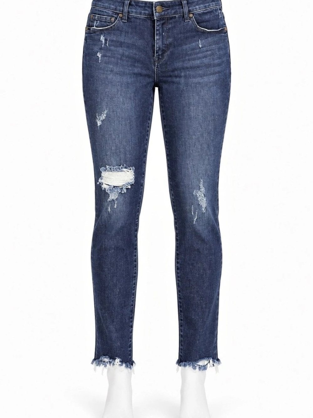 Lane Bryant Super Stretch Skinny Jean Distressed Skinny Jeans in Blue Waist 16